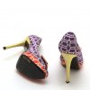 ROGER VIVIER CLOTH PURPLE RED YELLOW PUMPS 37